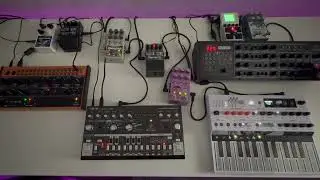 Ambient Jam #1 with Behringer Pro-800, Crave, TD-3 + Arturia MicroFreak. Chase Bliss & Boss Pedals.