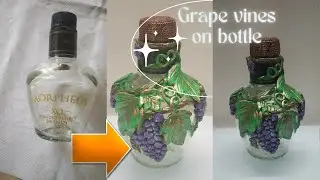 Make beautiful grape vines on Morpheus bottle#small bottle craft#bottle art#morpheus#homedecor #diy