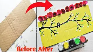 Simple Home Decor Wall Art Using Cardboard | Diy Best Out Of Waste.