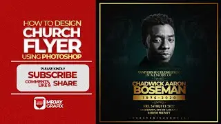 How to Design a Funeral poster anniversary in photoshop 2021