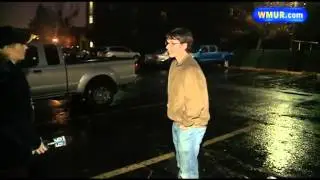 Car flipped at Keene State following Red Sox game