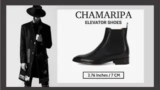 2.76 Inches / 7CM Height Increasing Shoes Black Chelsea Boots  #chamaripashoes
