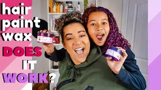 HAIR PAINT WAX ON MY NIECES WAVES DOES IT WORK??! | PINK & PURPLE