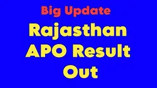 Big news | Rajasthan APO results out now 2025 #rjs #himachalpradesh #exam