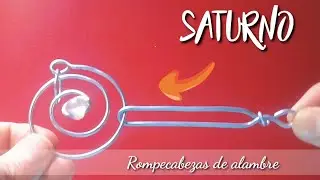 Saturno - Rompecabezas de alambre  (Solución) | Artesanías en metal
