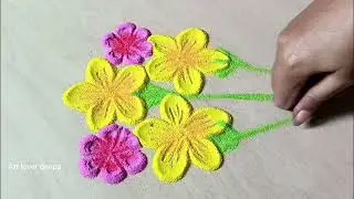 Festival special simple small size rangoli design//sand art//