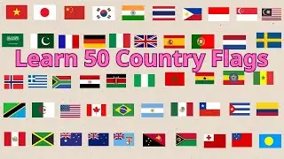 Learn About the Flags of 50 Countries Around the World! 🌍 | Geography Made Easy!
