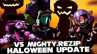 FNF | NEW UPDATE! - Vs Mighty.ReZip HALOWEEN UPDATE | (CUTSCENE) (D-SIDE) (GODZ) (GAME OVER)