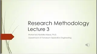 Lecture 3: Research Methodology SUST