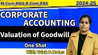 Valuation of Goodwill.Average Profit,Super Profit & Capitalisation Method of Valuation of Goodwill