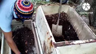 Using old refrigerators as compost bins😁