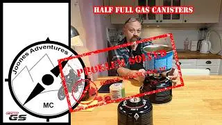 How to refill gas from one gas canister to another, half full camping gas canisters.