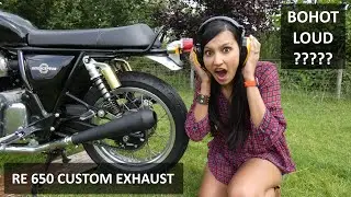 UK - Royal Enfield Interceptor 650 - Custom exhaust - Review & Fly-By