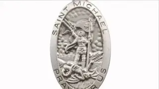 St. Michael Medal - Sterling Silver - 24 inch chain | The Catholic Company