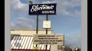 Demonstration 1 MS-20 Snare Drum Punch
