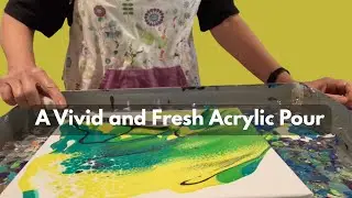 Verdant Awakening -A Fresh, Flowing and Hope Filled Acrylic Pour Inspired by Spring. Watch and Relax