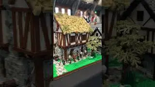 LEGO Medieval Market Town MOC spotted at Bricktastic 2025 🏰 #lego #legoconvention #legomoc #shorts