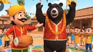 Kalu Madaari Aya | Bhalu, Choha, Hathi, Sher, Bandar | Hindi Kids Rhyme | 🐻🐭🐘🦁🐒
