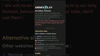 Goodbye animixplay to you are the greatest anime websites i ever had #anime #animixplay #