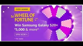 #QuizTimeWin Amazon Wheel Of Fortune Quiz Answers Today | Win 5000 Amazon Pay Balance | 10 May 2020