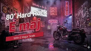 Driving Hard Rock Backing Track in E Major | 80' Style