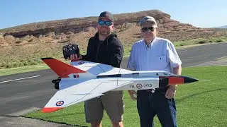 R/C AVRO ARROW 90MM EDF..MODELS BY JOHN..BUILT BY WADE JOOS-MAIDEN FLIGHT!