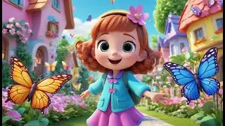 Пять сонных бабочек играют в счет 🦋 | Детские песни и стишки для детей