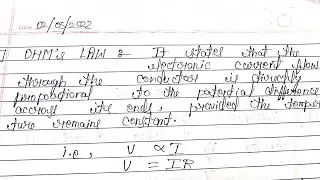 OHM's LAW