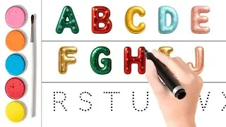 A to Z Alphabet Coloring & Tracing Worksheet | Learn ABC for Kids