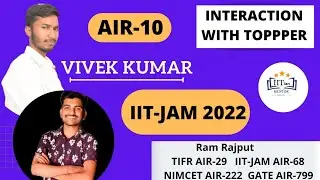 IIT-JAM 2022 Topper Strategy || #air 10 || Ram Rajput