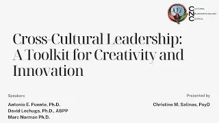 Cross-Cultural Leadership: A Toolkit for Creativity and Innovation