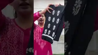 Black Cotton Chikankari Pant ✨ White Thread Hand Embroidery | Non-Stretchable | ₹700