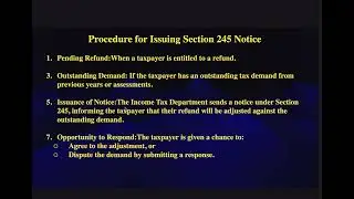 Section 245 &ndash; Set Off of Refunds Against Tax Payable