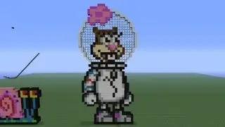 Minecraft Pixel Art: Sandy Cheeks Tutorial (Spongebob Squarepants)