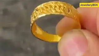 beautiful gold chain ring h&ograve;w to make it let see #jewelry #goldjewellery #handmade