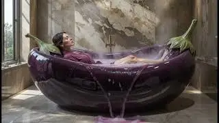 ASMR | Vegetable Shaped Bathtubs | Surreal and Hyper Realistic AI Design Concept