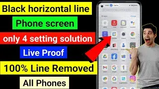 black horizontal line on phone screen/how to remove black horizontal line on phone screen/ lines fix