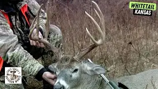 Giant Buck Drops as Father and Daughter Hunt Whitetail in Kansas