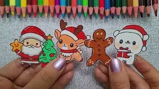 How to make Christmas sticker at home 🎄⛄️- Step by step - DIY #sticker #crafts #diy