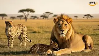 African Sawana | The Day a Lion Saved a Baby Deer | True Wildlife Story | Wildlife Documentary 