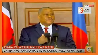 President Ruto meets Haiti Prime Minister Garry Conille at State House, Nairobi