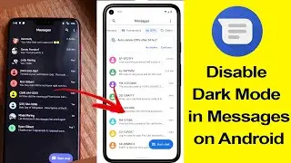 How to turn off dark mode Android messages?