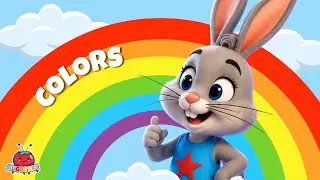 Learn Five Color Names with Bunny 🎨 | Color Song for Smart Kids & Baby | Preschool Learning Rhymes
