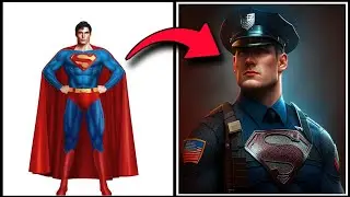 Superheroes but Police-Heroes - Superman, Spiderman, Iron Man, Batman, Captain America