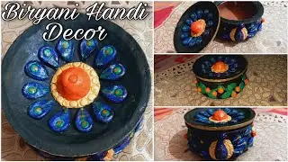 Old Biryani Handi Makeover || Birayni Handi Craft || Biryani Handi Decoration || Hina Thoria
