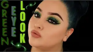 Easy Green Makeup tutorial with Glitter