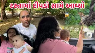 સરકડિયા જતા હતાને રસ્તામાં દીપડો 🐆 સામે આવી ગયો😱જોઈને હોશ ઉડી ગયા || #jungle  #dailyvlog #lepord 