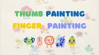 Easy Thumb Painting | Finger Painting for kids | Making Animals using Finger Painting