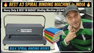 💥 BEST A3 SPIRAL BINDING MACHINE in INDIA 🔥 | Heavy Duty & BEST IN BUDGET Binding Machine (A3/A4) 📚