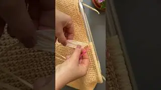 Как связать сумочку с фермуаром из рафии. Вязание крючком... #crochetbag